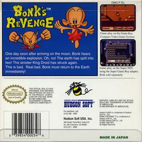 Bonk's Revenge - Box - Back Image