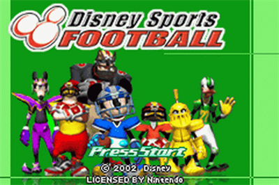 Disney Sports: Football - Screenshot - Game Title Image