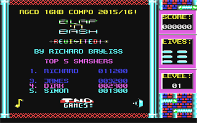 Blap 'n Bash Revisited - Screenshot - Game Title Image