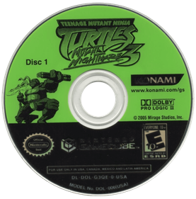 Teenage Mutant Ninja Turtles 3: Mutant Nightmare - Disc Image