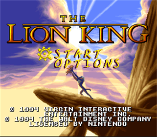 The Lion King - Screenshot - Game Title Image