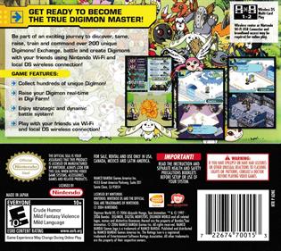 Digimon World DS - Box - Back Image