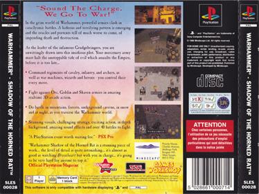 Warhammer: Shadow of the Horned Rat - Box - Back Image