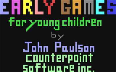 Early Games for Young Children - Screenshot - Game Title Image