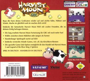 Harvest Moon 2 GBC - Box - Back Image