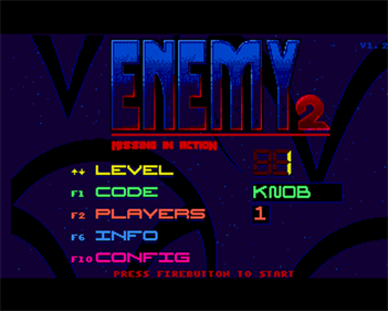 Enemy 2: Missing in Action - Screenshot - Game Title Image