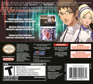 Trauma Center: Under the Knife 2 - Box - Back Image