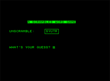 A Scrambled Word Game - Screenshot - Gameplay Image