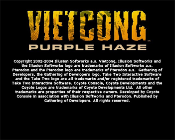 Vietcong: Purple Haze - Screenshot - Game Title Image