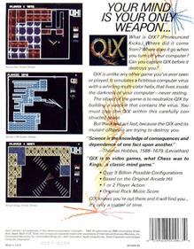 Qix - Box - Back Image