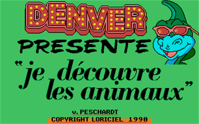Denver présente: Je découvre les animaux - Screenshot - Game Title Image