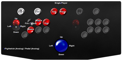 Thunder Ceptor - Arcade - Controls Information Image