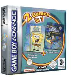 2 Games in 1: SpongeBob SquarePants: Battle for Bikini Bottom + Jimmy Neutron Boy Genius - Box - 3D Image