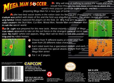 Mega Man Soccer - Box - Back Image