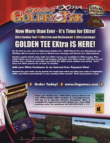 Golden Tee Fore! 2004 Extra - Advertisement Flyer - Front Image