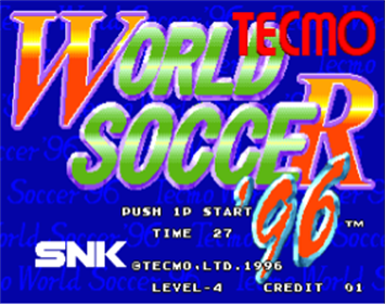 Tecmo World Soccer '96 - Screenshot - Game Title Image