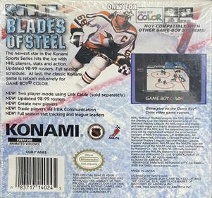 NHL Blades of Steel - Box - Back Image