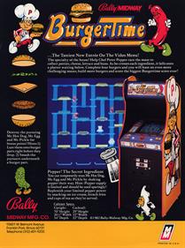 BurgerTime - Advertisement Flyer - Back
