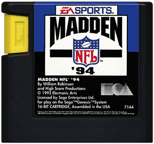 Madden NFL '94 - Cart - Front Image