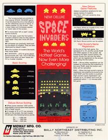 Space Invaders Deluxe - Advertisement Flyer - Back Image