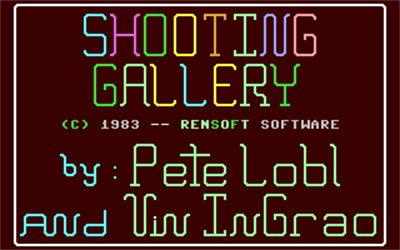 Shooting Gallery (Rensoft Software) - Screenshot - Game Title Image