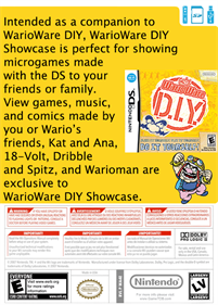 WarioWare: D.I.Y. Showcase - Box - Back Image