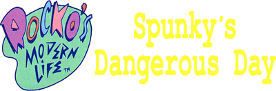 Rocko's Modern Life: Spunky's Dangerous Day - Clear Logo Image
