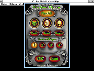 3-D Ultra Pinball: Creep Night - Screenshot - Game Select Image