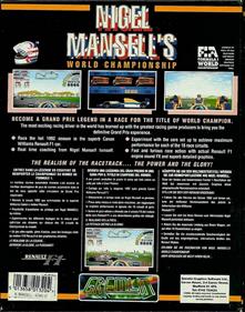 Nigel Mansell's World Championship - Box - Back Image