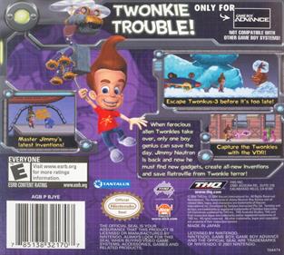 The Adventures of Jimmy Neutron Boy Genius: Attack of the Twonkies - Box - Back Image