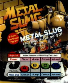 Metal Slug: Super Vehicle-001 - Arcade - Controls Information Image