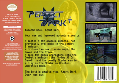 Perfect Dark Plus - Fanart - Box - Back Image