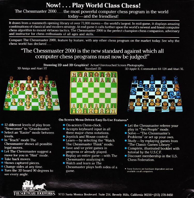 The Chessmaster 2000 Images Launchbox Games Database