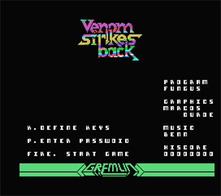 VENOM Strikes Back - Screenshot - Game Select Image