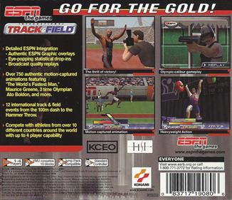 ESPN International Track & Field - Box - Back Image
