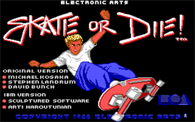 Skate or Die - Screenshot - Game Title Image