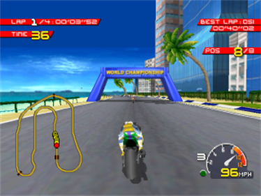 🕹️ Play Retro Games Online: Moto Racer World Tour (PS1)