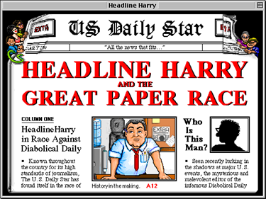 Headline Harry and the Great Paper Race - Screenshot - Game Title Image