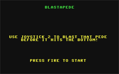 Blastapede - Screenshot - Game Title Image