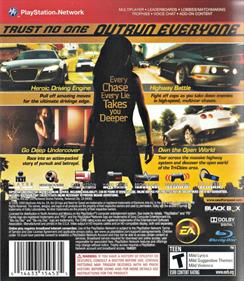 Need for Speed: Undercover - Box - Back Image