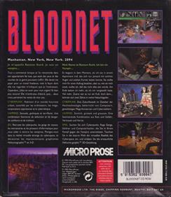 BloodNet: A Cyberpunk Gothic - Box - Back Image