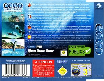 Ecco the Dolphin: Defender of the Future - Box - Back Image