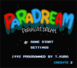 PaRaDream - Screenshot - Game Title Image
