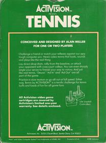 Tennis - Box - Back Image