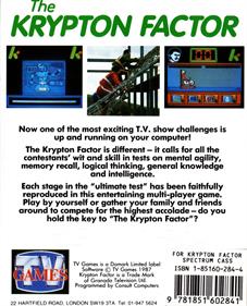 The Krypton Factor - Box - Back Image