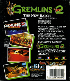 Gremlins 2: The New Batch (1990) - Box - Back Image