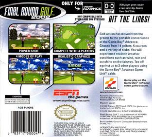 ESPN Final Round Golf 2002 - Box - Back Image