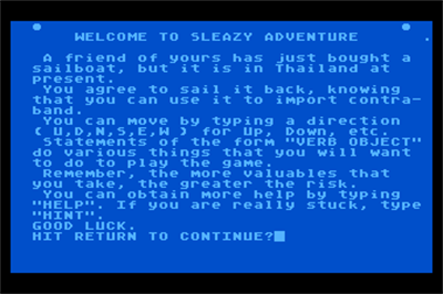 Sleazy Adventure - Screenshot - Game Title Image