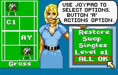 Jimmy Connors' Tennis - Screenshot - Game Select