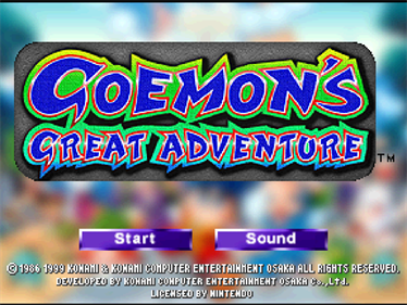 Goemon's Great Adventure - Screenshot - Game Title Image